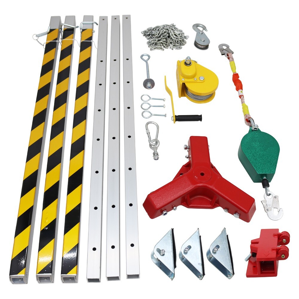 TECHTONGDA Confined Space Tripod Kit Emergency Rescue Aluminum Alloy Tripod