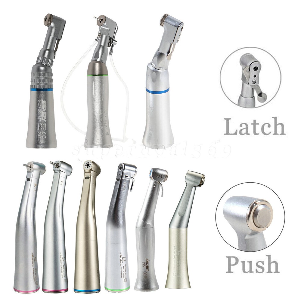 NSK Style Dental Slow Low Speed Handpiece Push Button/Latch Contra Angle E-type