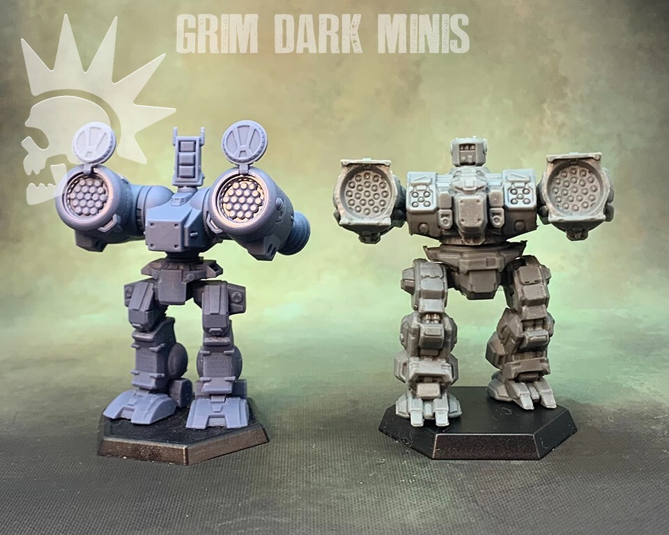 Battletech Scale - Longbow proxy mech - small missiles (retro style)