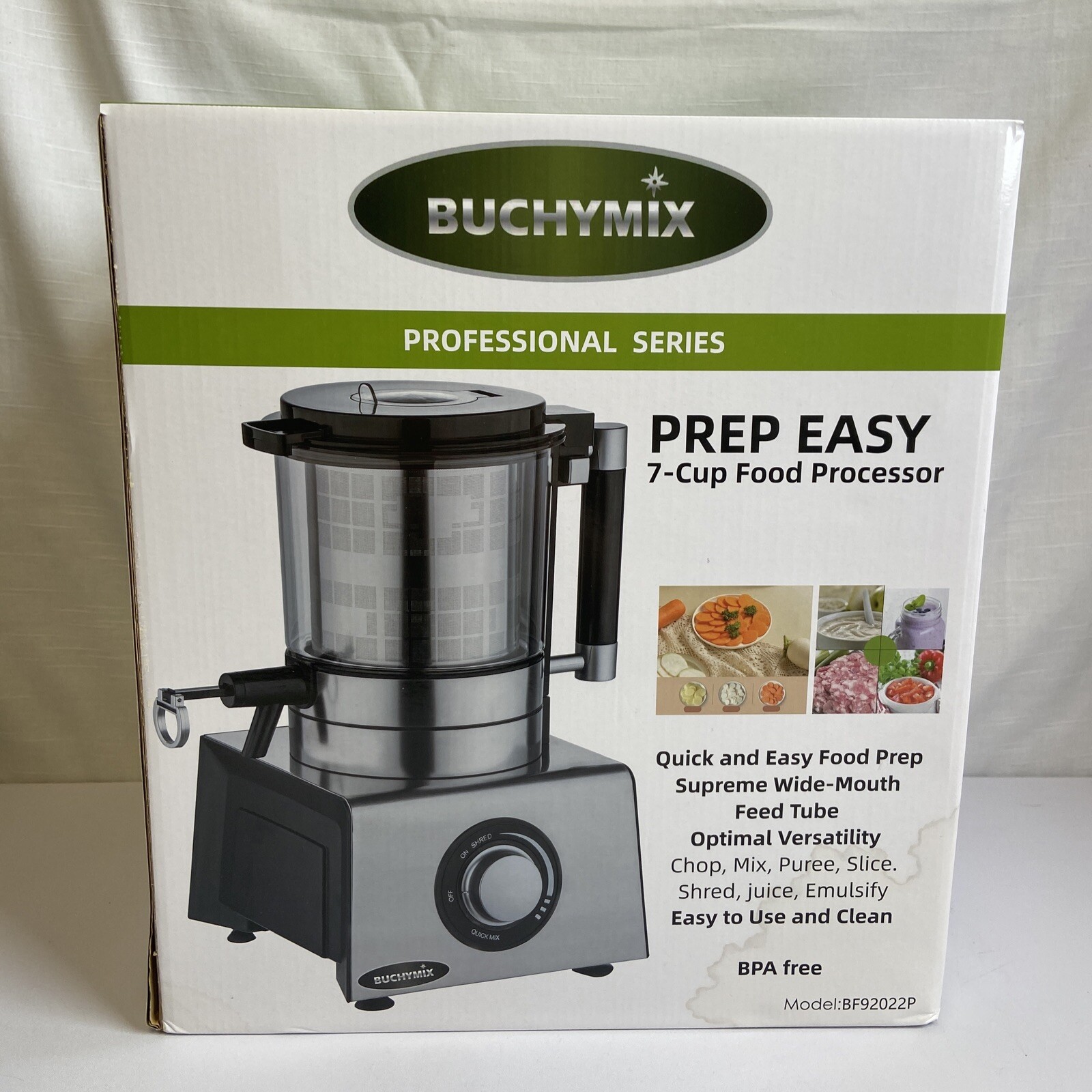 NIB Buchymix Professional Series Prep Easy 7-Cup Food Processor