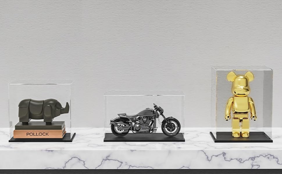 Self-Assembly Acrylic Display Case,Deluxe Dustproof Showcase,Cube Countertop ...