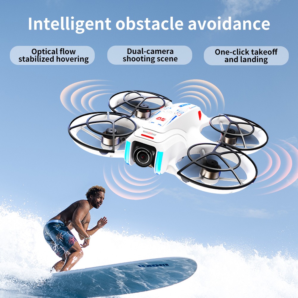 AE21 Drone FPV 720P Camera Obstacle Avoidance 4.3" Screen Quadcopter 2 Battery