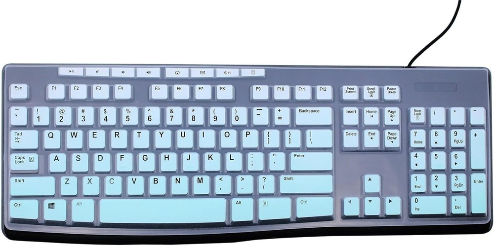 Ultra Thin Desktop PC Silicone Keyboard Cover Skin Protector Gradient Mint