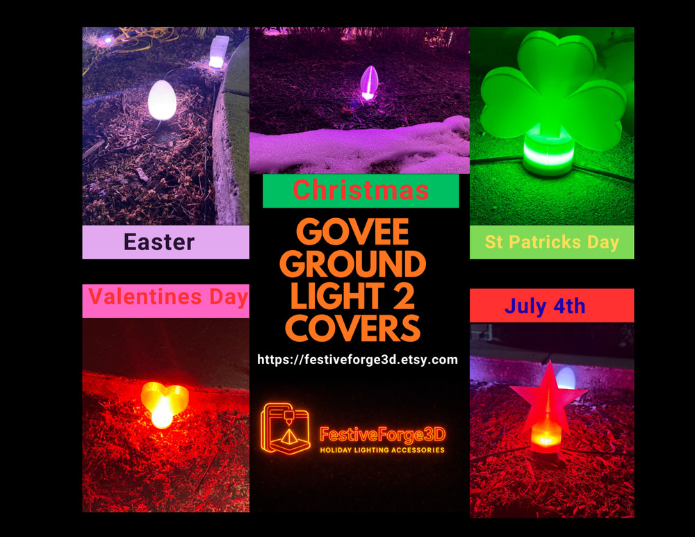 Govee Outdoor Ground Light Decorative Covers | Multiple Designs & Pack Sizes