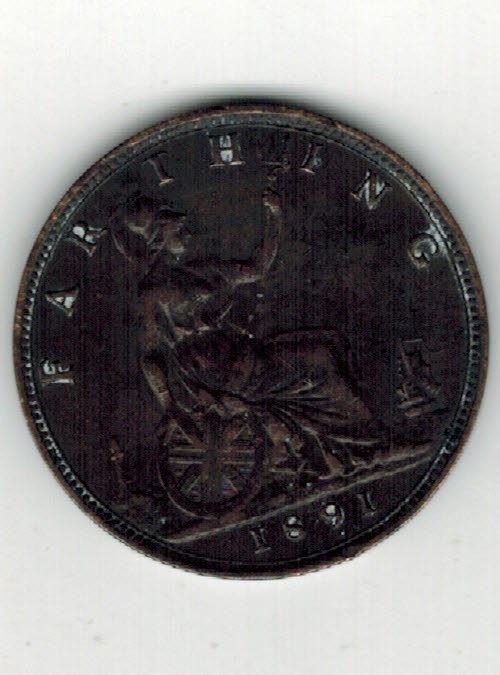 1891  British Farthing