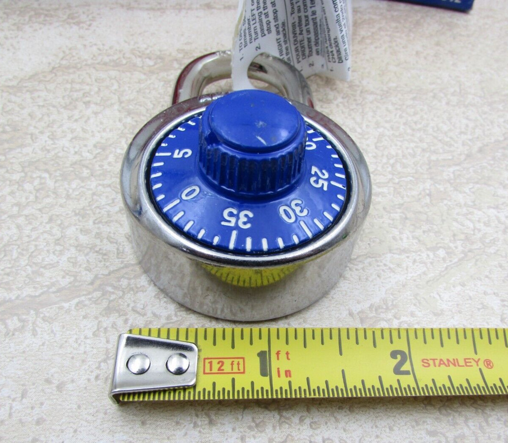 6 Pack American Lock Combination Padlock A400K Key Controlled, Blue