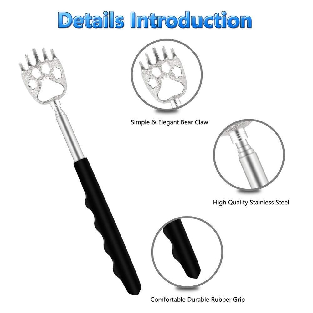 6Pack Telescoping Back Scratcher Extendable Metal Back Scratcher for Itch Relief