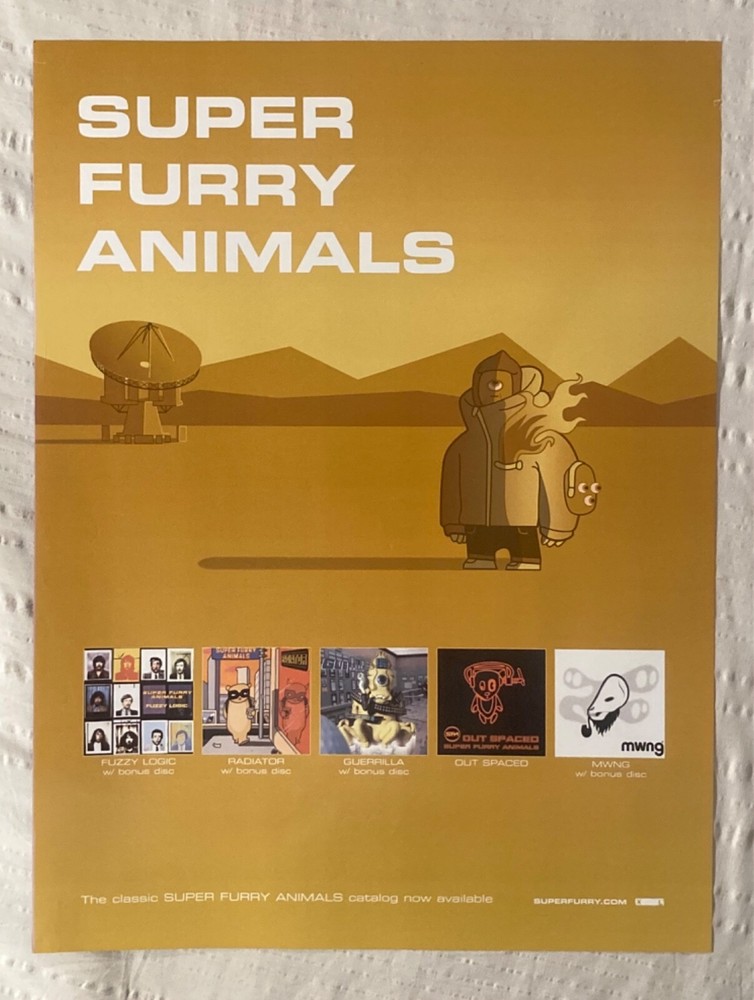 Super Furry Animals 2004 Two-Sided Promo Poster Songbook