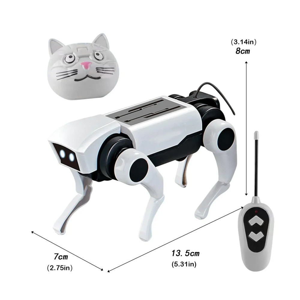 Remote Control Robot Dog DIY Assembling Toy Science Educational Gift for Kids