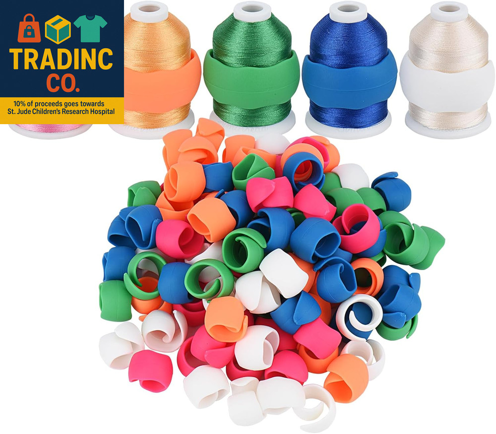 100Pcs Upgraded Thread Holder/Spool Huggers Compatible with Larger Spools- Keep