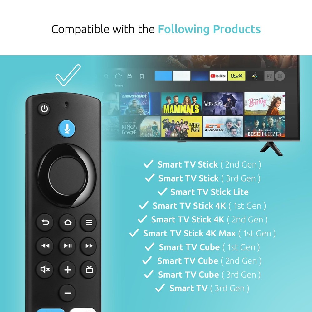 Replacement Firestick Remote Control Compatible with Midnight Black