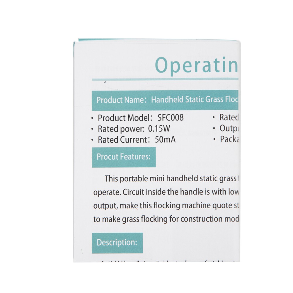 Electrostatic Flock Landscaping Flocking Machine Static Grass Applicator Kit USA
