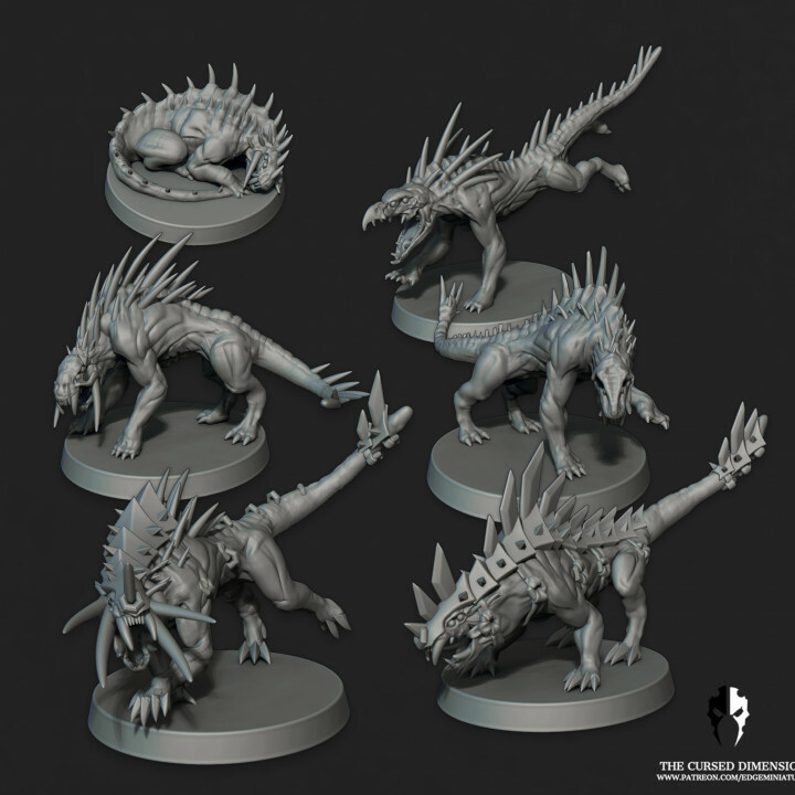 Beast Pack - Dark Demon Beasts x 6 - Eldar Ones - Beastmaster