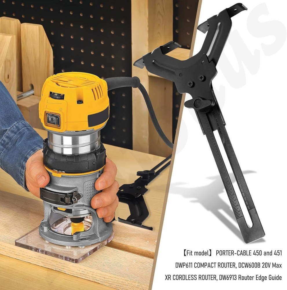DNP618 Edge Guide for Fixed Base Compact Router, Compatible With DEWALT DWP611