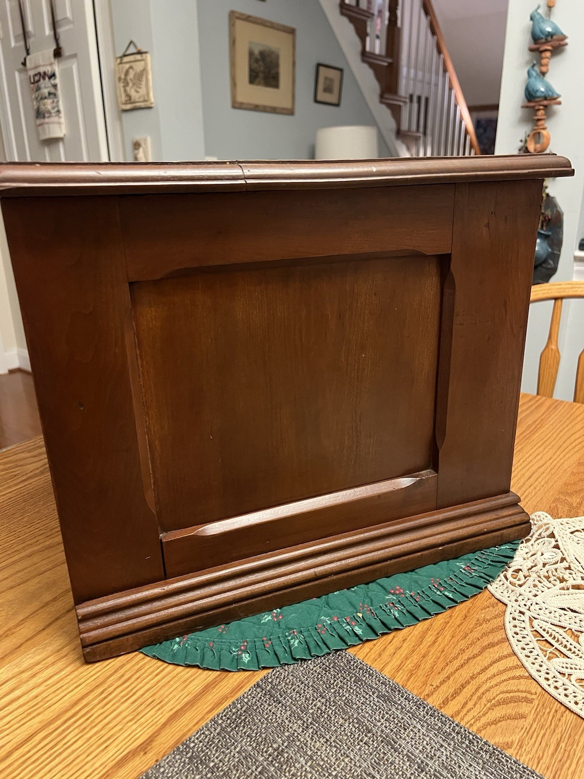 Antique Cherry Spool Cabinet 5 Drawer 24W X16H X 16D Willimantic? Orig. Knobs.