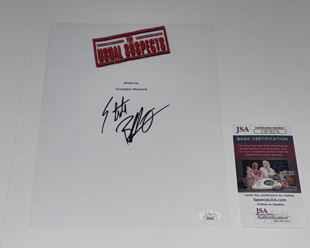 STEPHEN BALDWIN SIGNED THE USUAL SUSPECTS FULL MOVE SCRIPT JSA COA