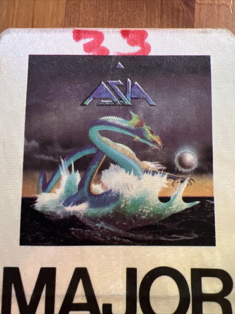Asia Major Silk Backstage Pass Stamped July 11, 1982