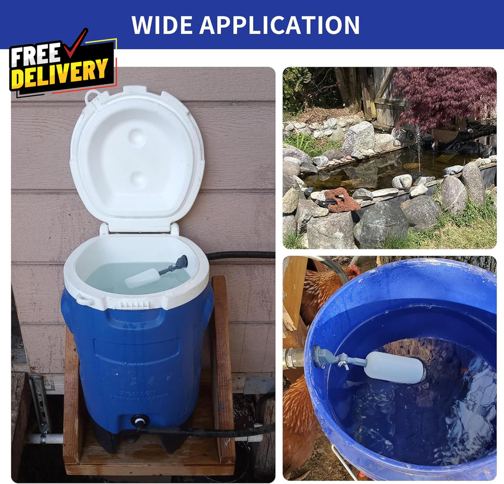 2 Pack Adjustable Arm Float Ball Valve for Automatic Water Level Control in.....