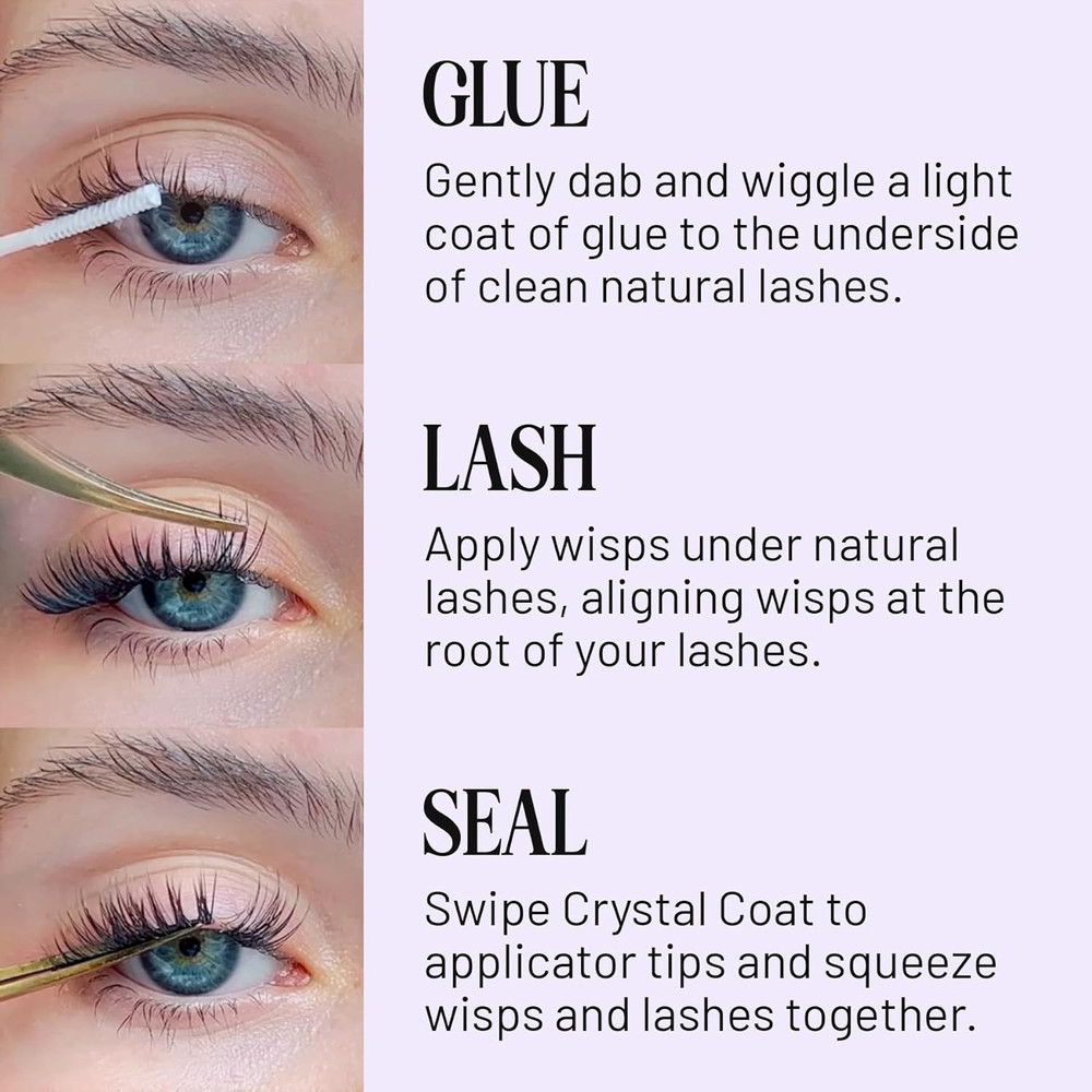 Lilac St - Lock-It-Bond (Black) - Beginner Lash Cluster Glue - Precise Brush Tip