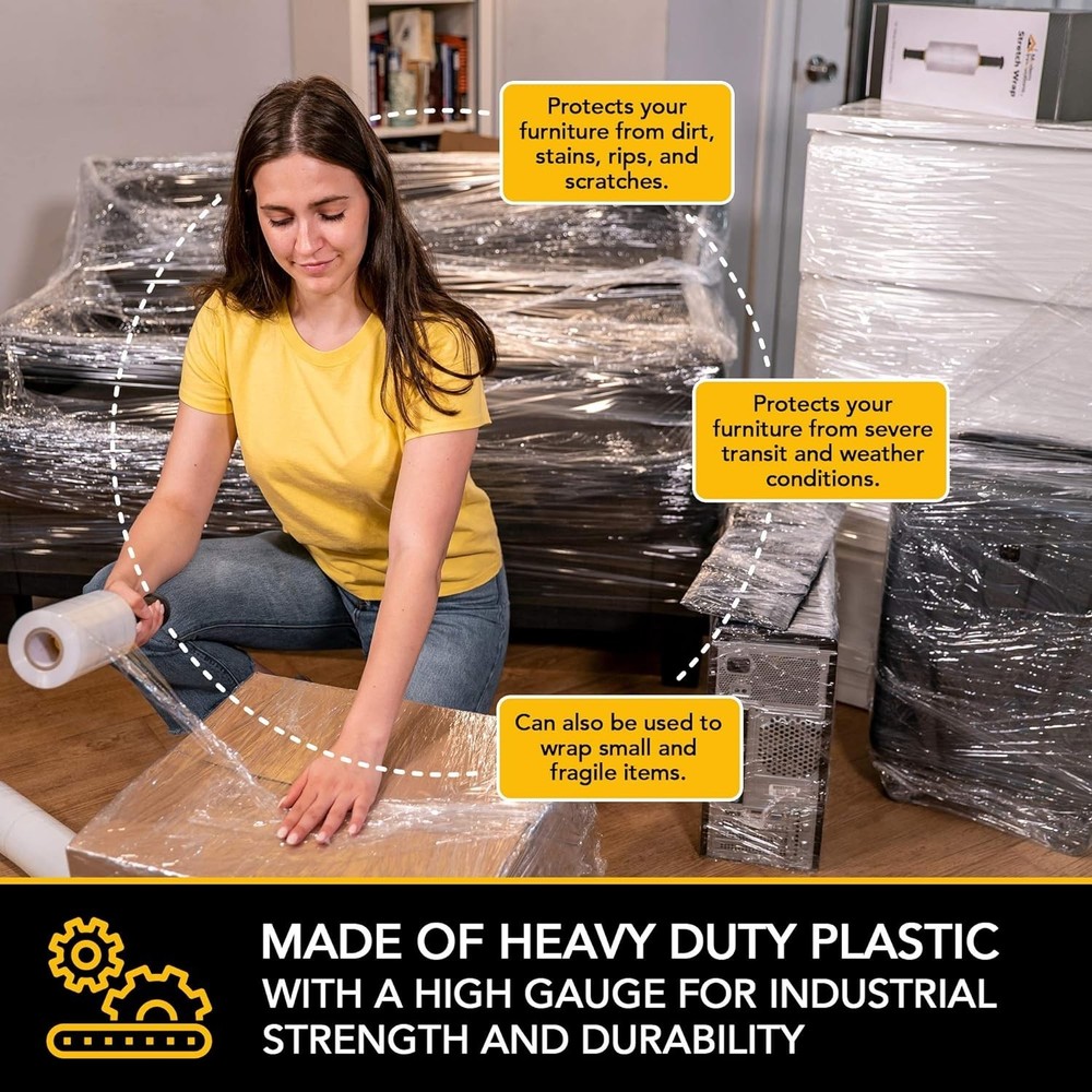 Moving & Packing Supplies - 15" Stretch Wrap 2 Rolls