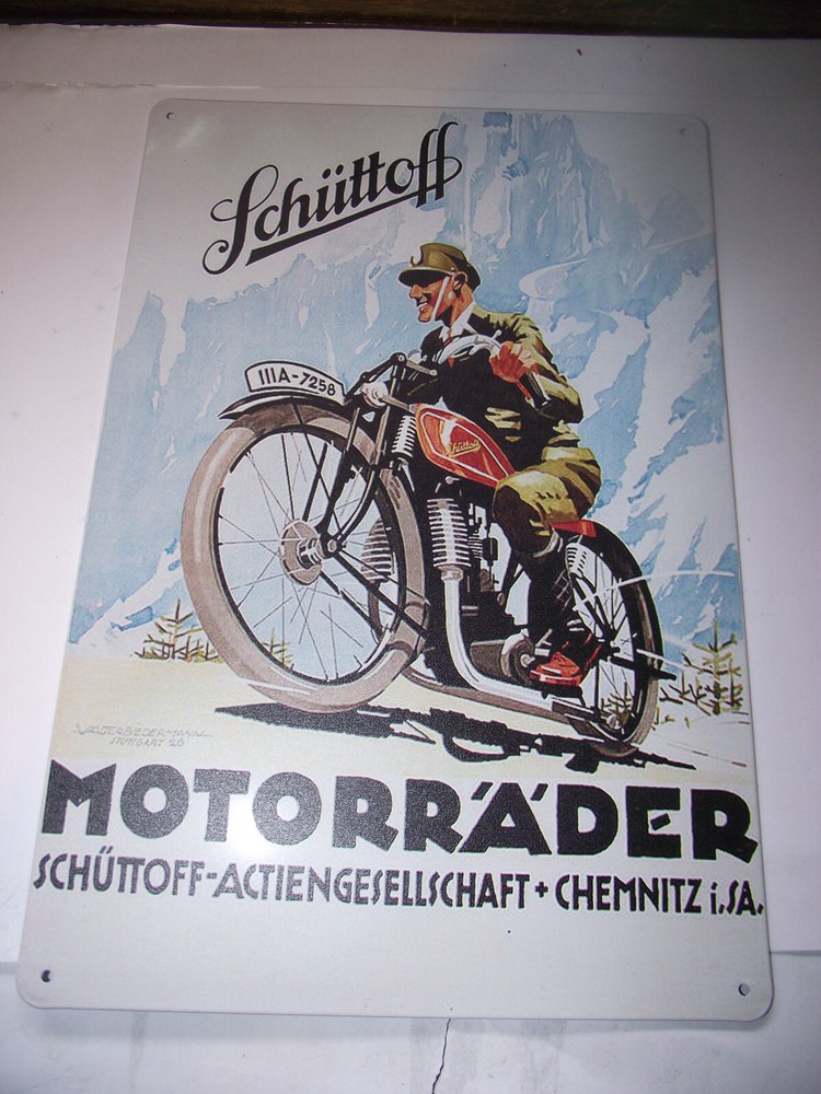WW2 Style Schuttoff Motorrader War Sign 12x8