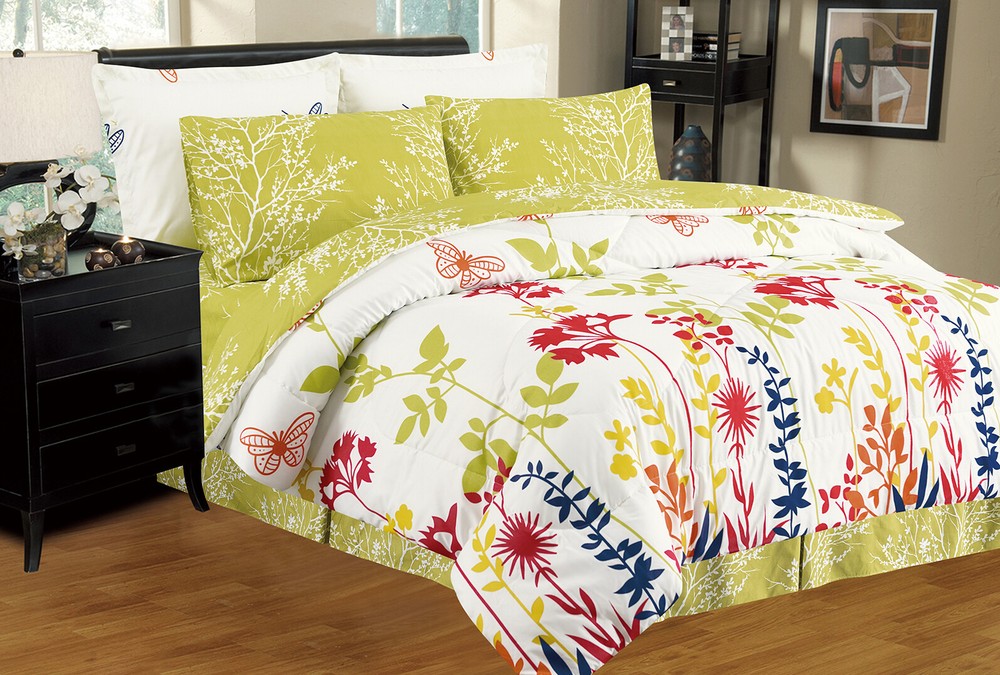 Selena 8-PC Twin-Full-Queen-King Bed Comforter Set w/ Sheets & Pillowcases