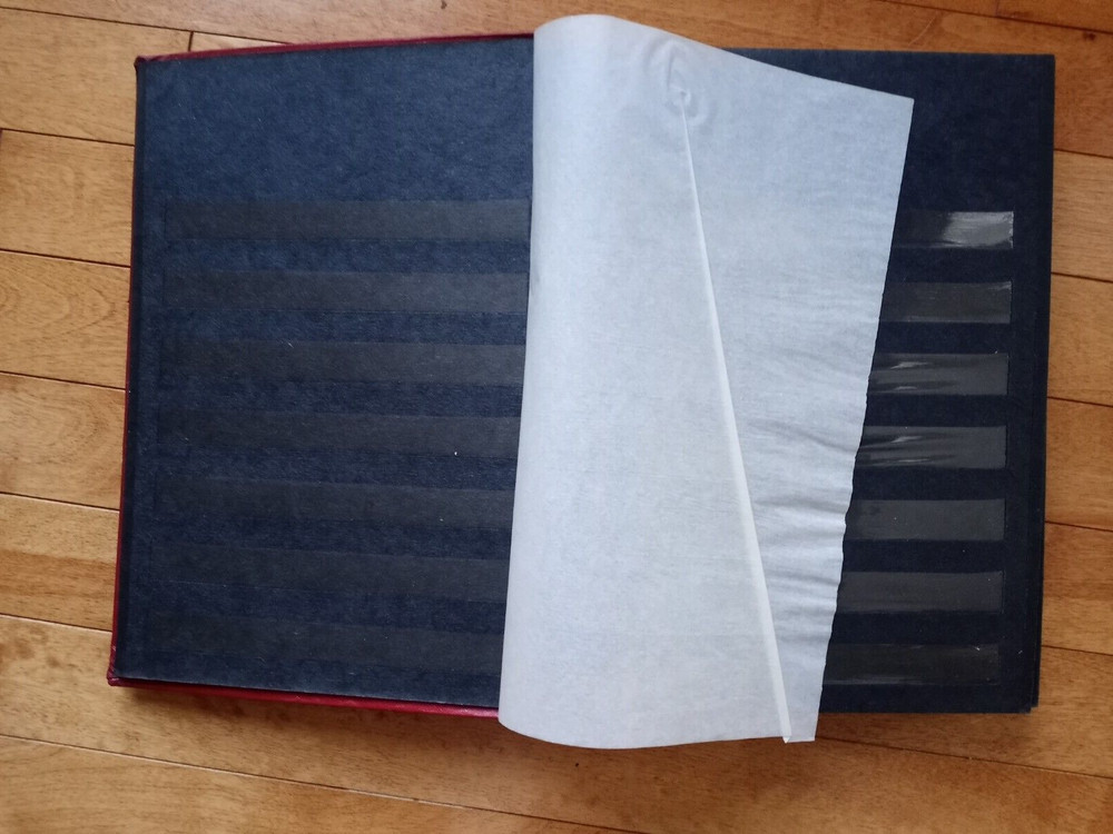 Red Stamp album Stock book Vintage