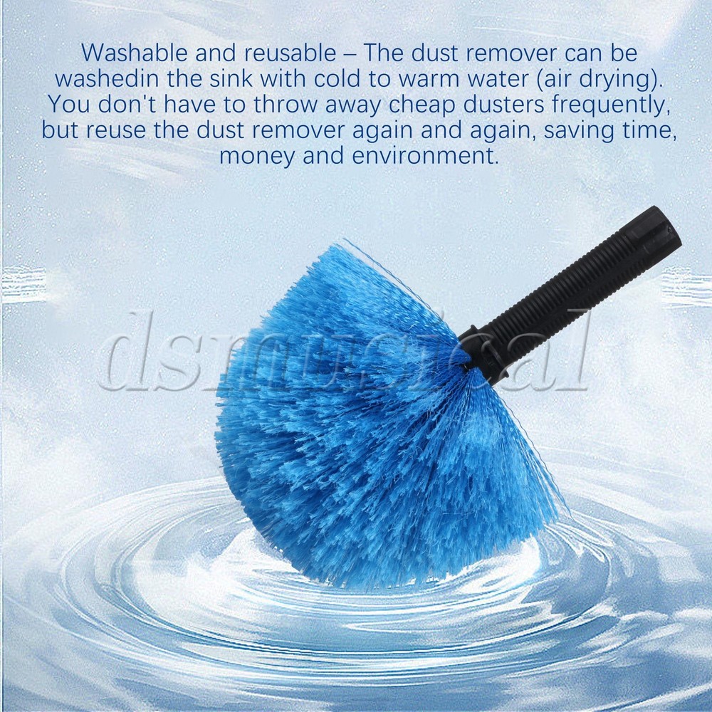 Blue Cobweb Head Brush with Soft Bristles 3/4inch Threaded for Corner