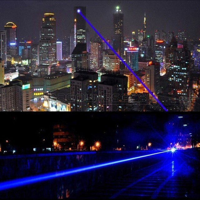 BX3 450nm Adjustable Focus High Power Blue Laser Pointer Visible Laser Beam&Case