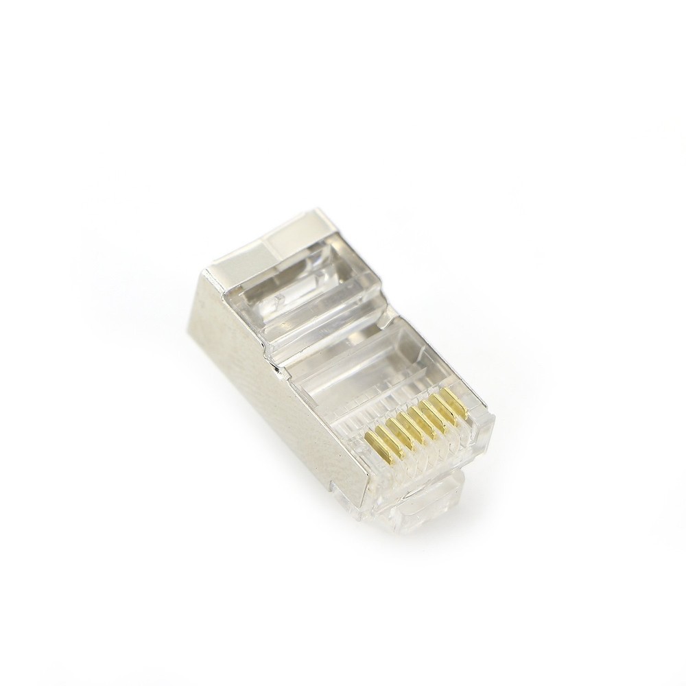 RJ45 Connectors 100 Pack CAT5E Shielded Ethernet Plug 8P8C