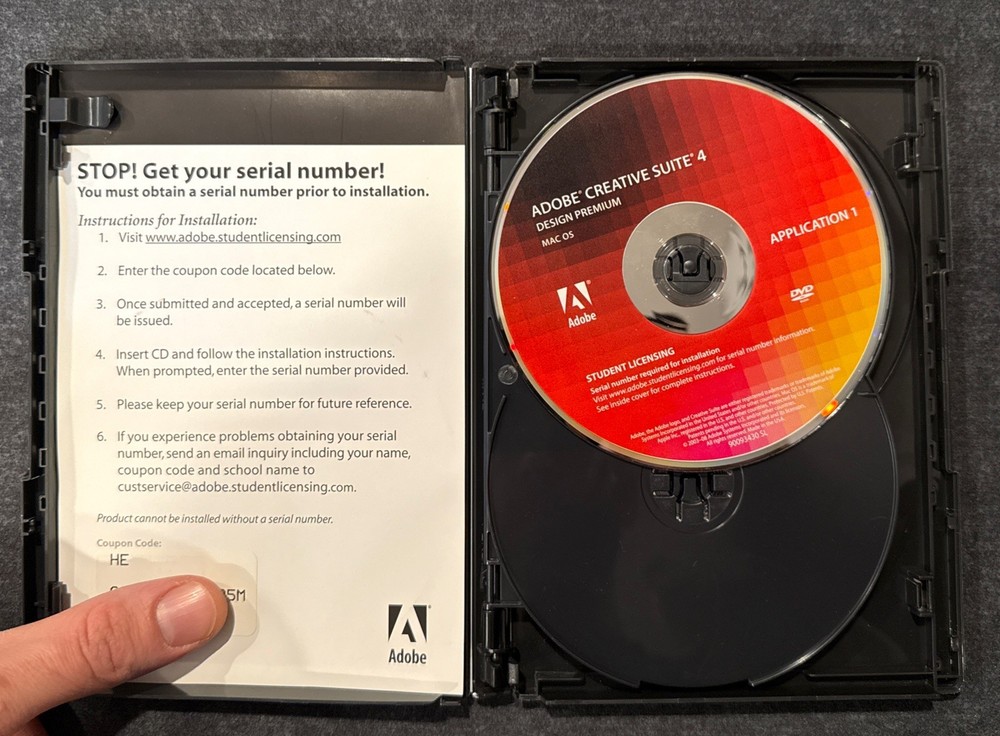 Adobe Creative Suite 4 CS4 Design Premium Windows PC Student Edition DVD Version