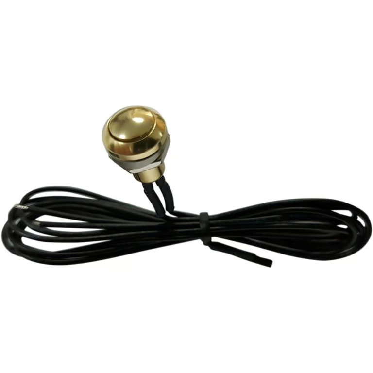 Drag Specialties Mini Push-Button Switch - Gold Motorcycle ATV/UTV 2106-0418