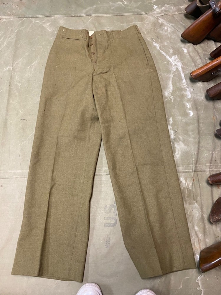 ORIGINAL WWII US ARMY M1938 WOOL COMBAT FIELD TROUSERS- SMALL 31 WAIST