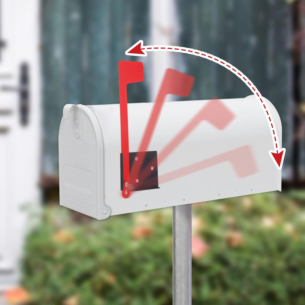 Mailbox Flag Replacement Kit, Galvanized Steel Mailbox Replacement Flag Kit, Too