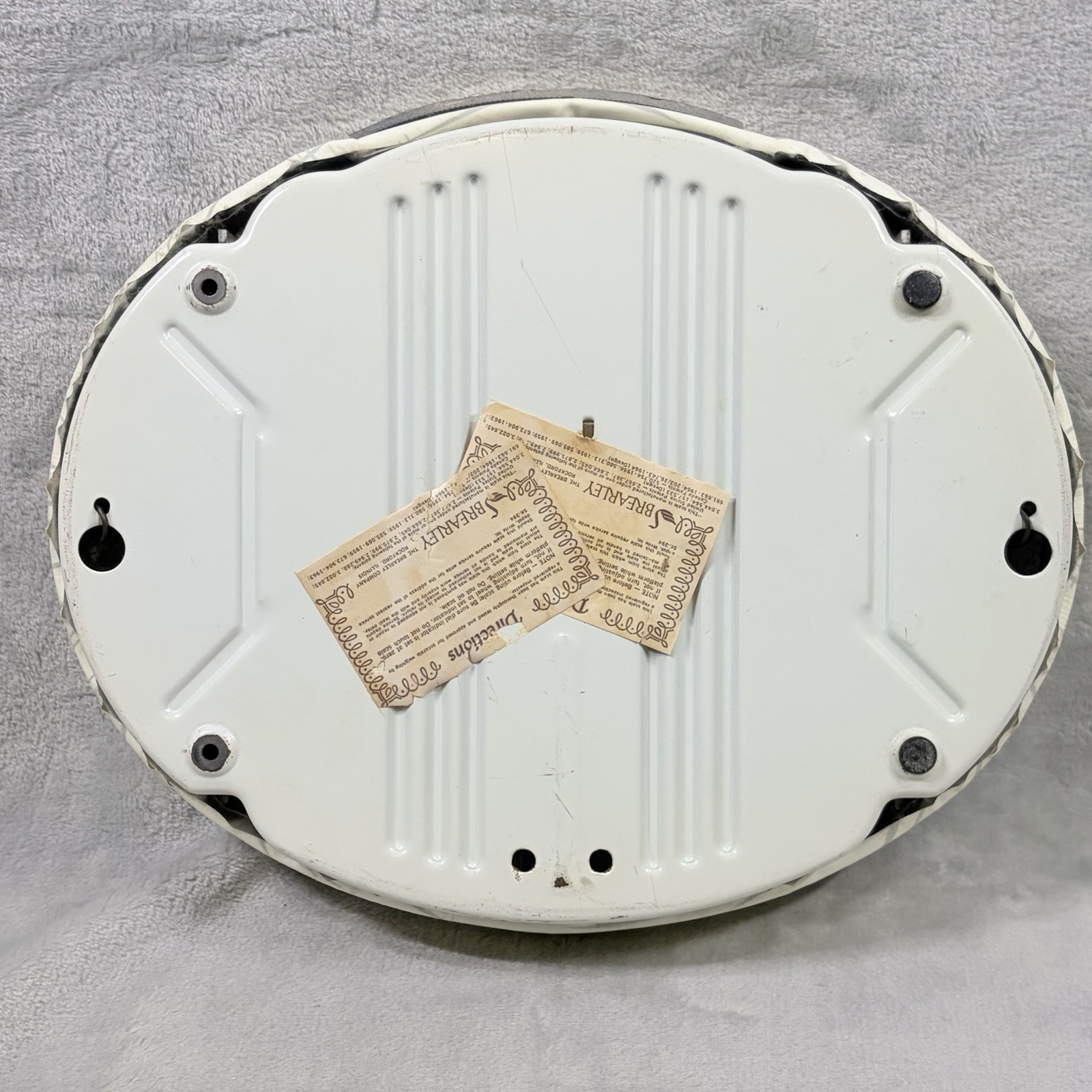 Vintage Counselor Bathroom Scale Atomic Starburst MCM White Gold Made in USA