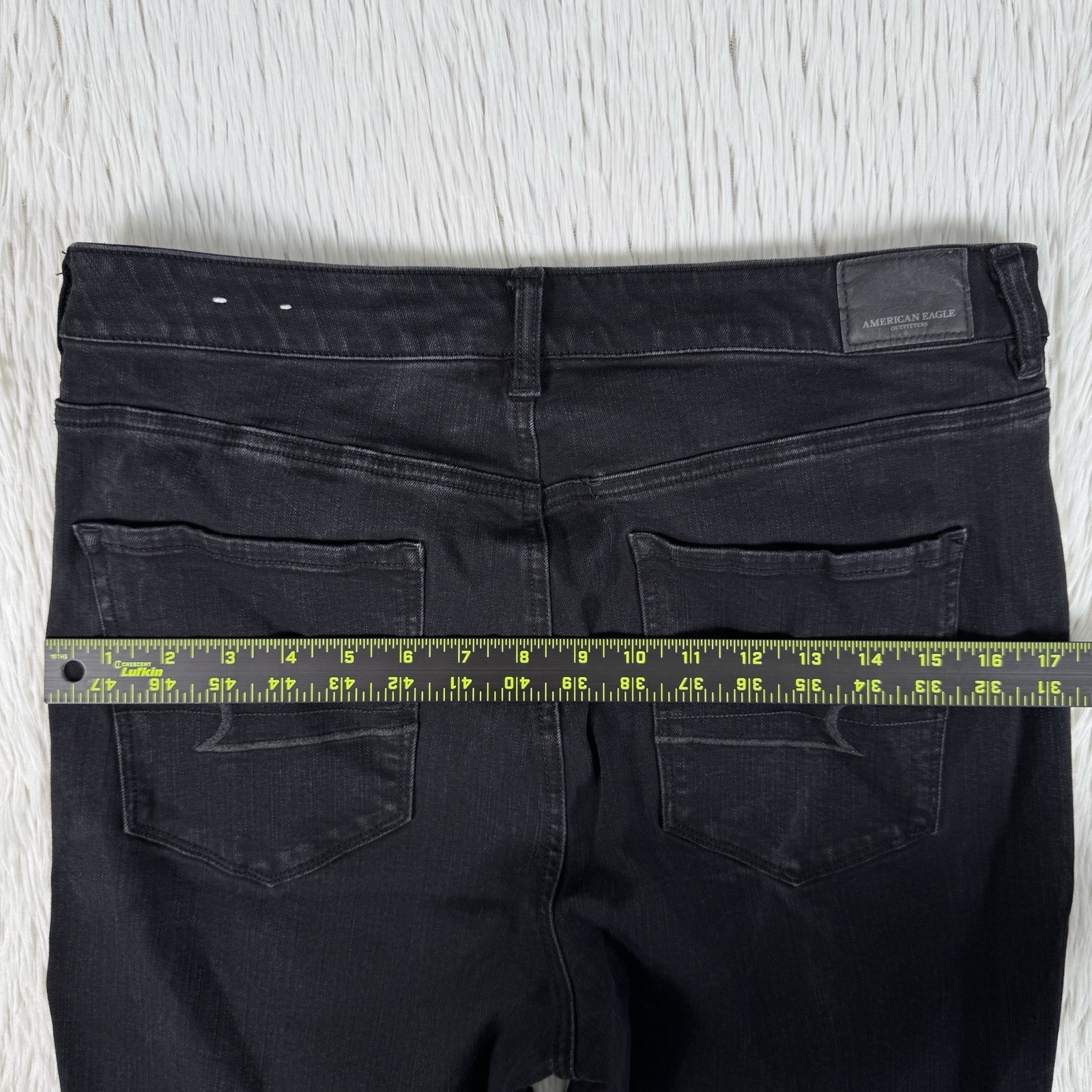 American Eagle Black Super High-Rise Jegging Denim Jeans Women's Size 14R