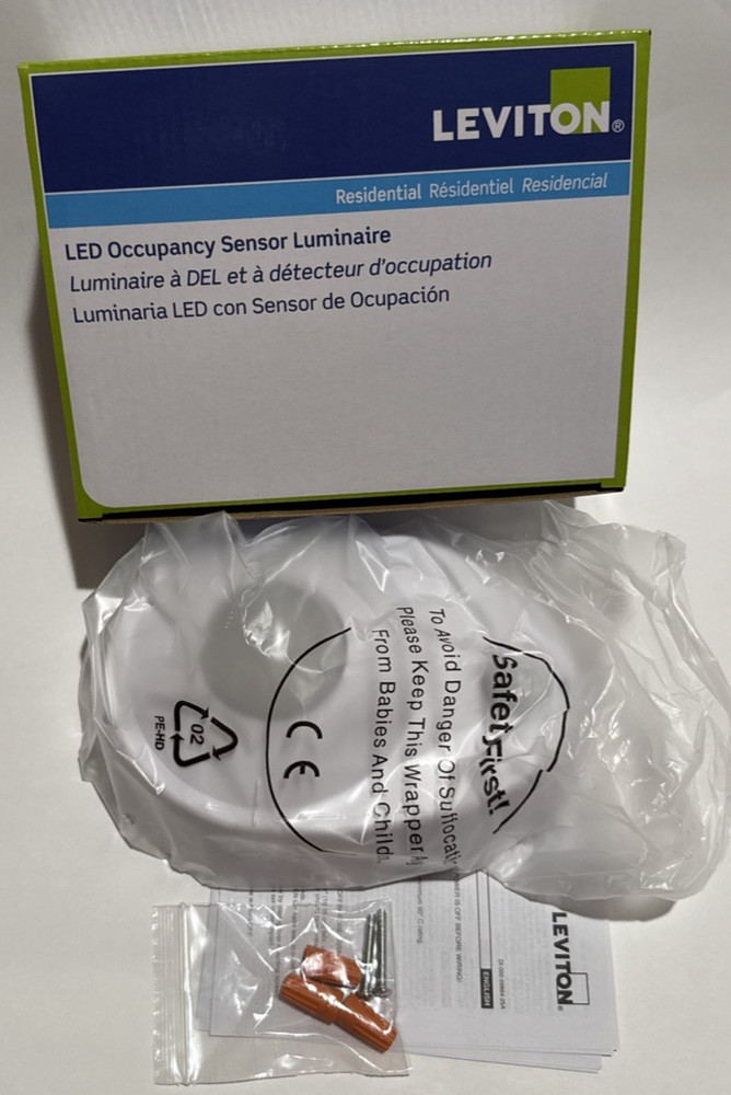 Leviton 9864 LED Ceiling Occupancy Motion Vacancy Sensor w Lamp Light 8.7w White