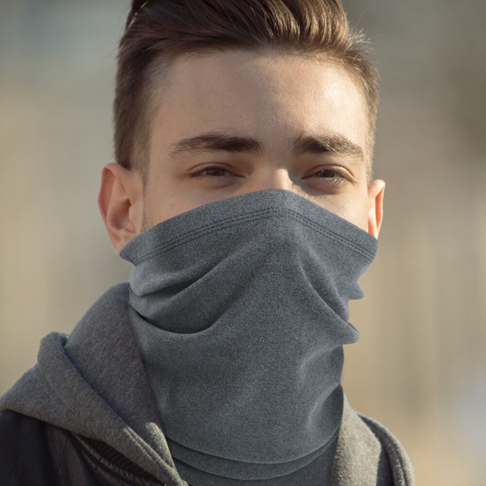 Neck Gaiter Warmer Polar Fleece Neck Scarf Winter Ski Tube Scarf Half Face Mask