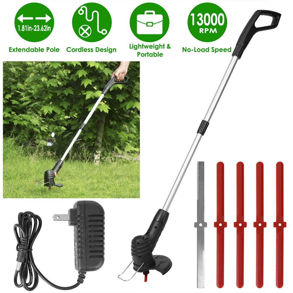 Electric Cordless Grass Trimmer Rechargeable Grass String Trimmer Weed Cutter