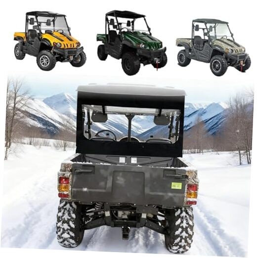 Hisun Massimo UTV 500 700 Soft Rear Windshield,Back Window with Zipper