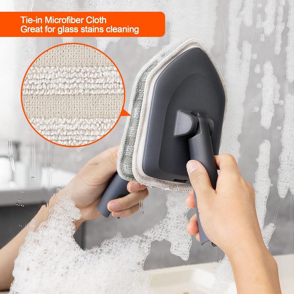 Tub Tile Shower Brush for Cleaning with Different Function Cleaning Pads and ...