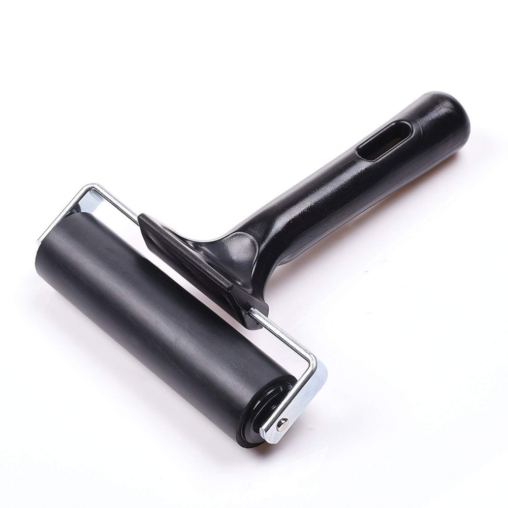 Versatile 4-Inch Rubber Brayer Roller for Printmaking & Scrapbooking Projects