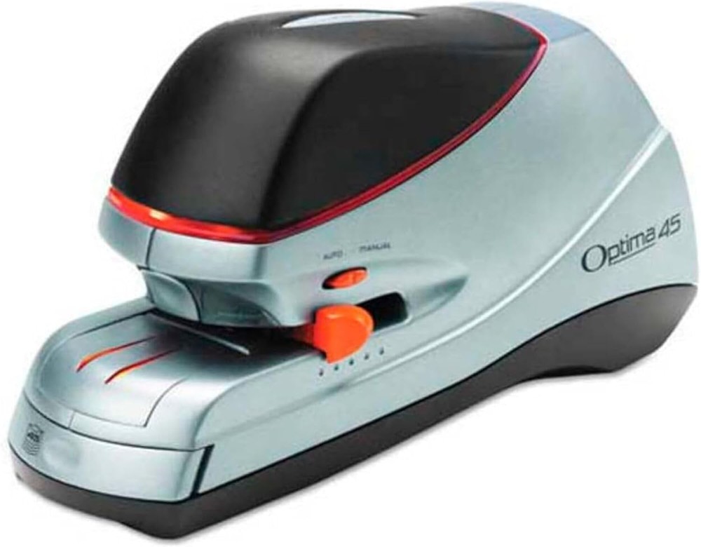 Swingline Optima Modern Automatic Electric Stapler, 45 Sheet Cap, Black/Silver