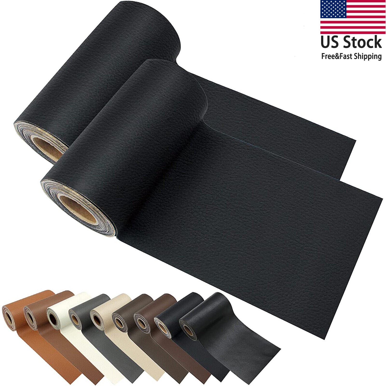 Self Adhesive Vinyl Faux Leather Fabric Repair Patch Kit for Car seat Sofas