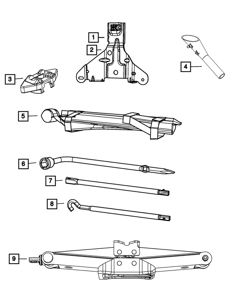 Genuine Mopar Scissors Jack 68332817AB