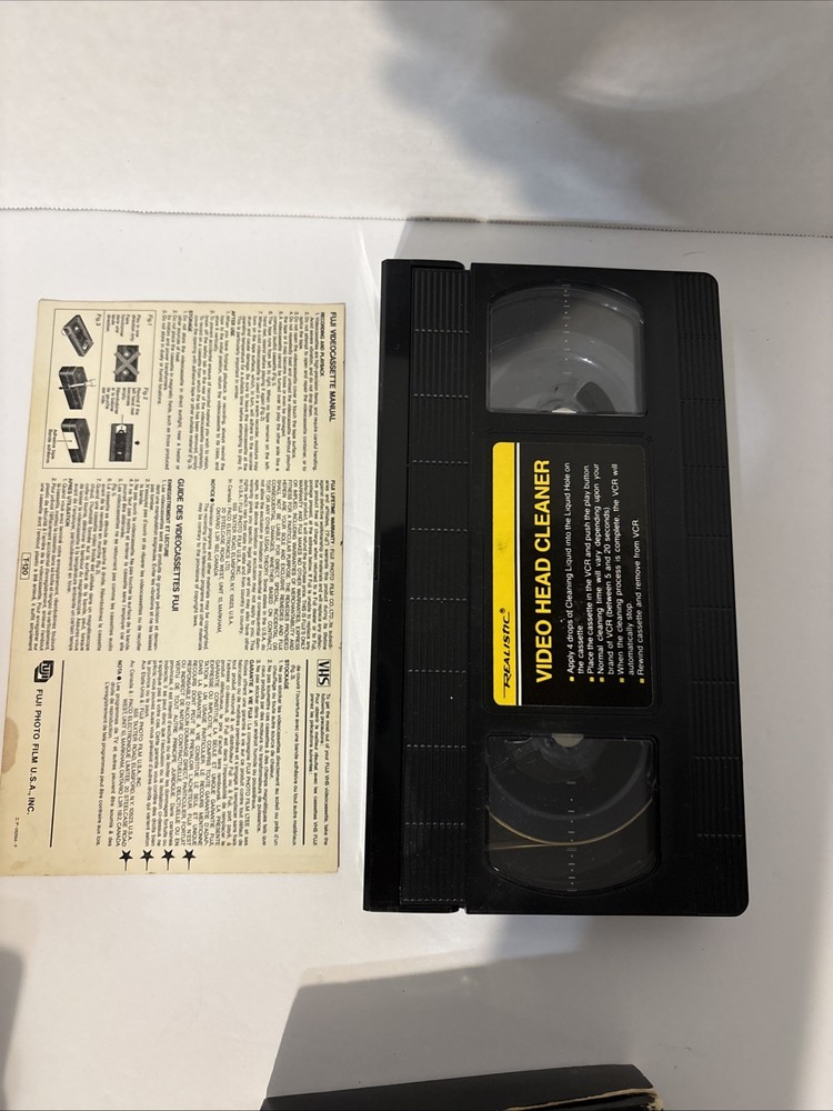 Used Realistic VHS Head Cleaner Non-Abrasive Wet System -Missing Fluid