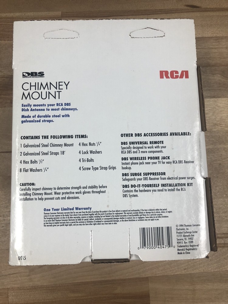 RCA D915 Satellite Chimney Mount