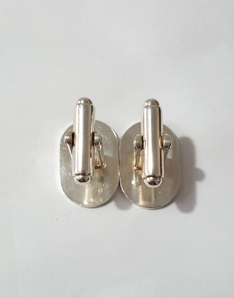 Fabulous Sparkling Solid Nustar Cufflinks 925 Solid Silver 12.80grams #20649