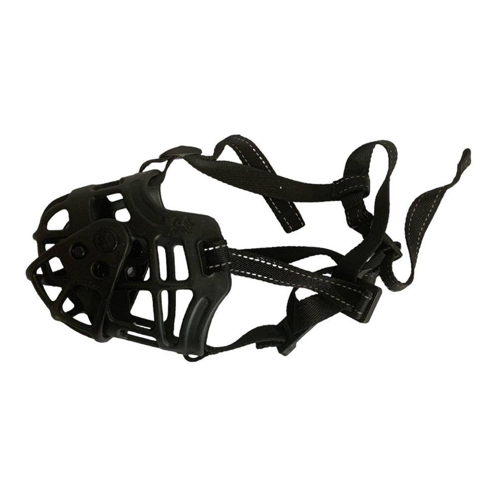 Pet Dog Muzzle Mouth Cover Size Large Black