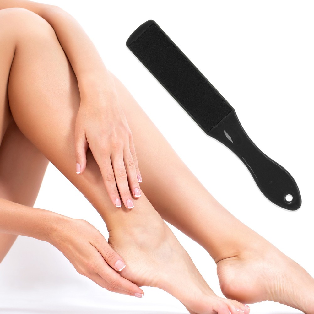 Rectangular Double-sided Foot Scrubber Black 1 Pc